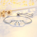 Bracciale Vintage in Argento con Pendente a Fiocco e Goccia - Emma e Gemma
