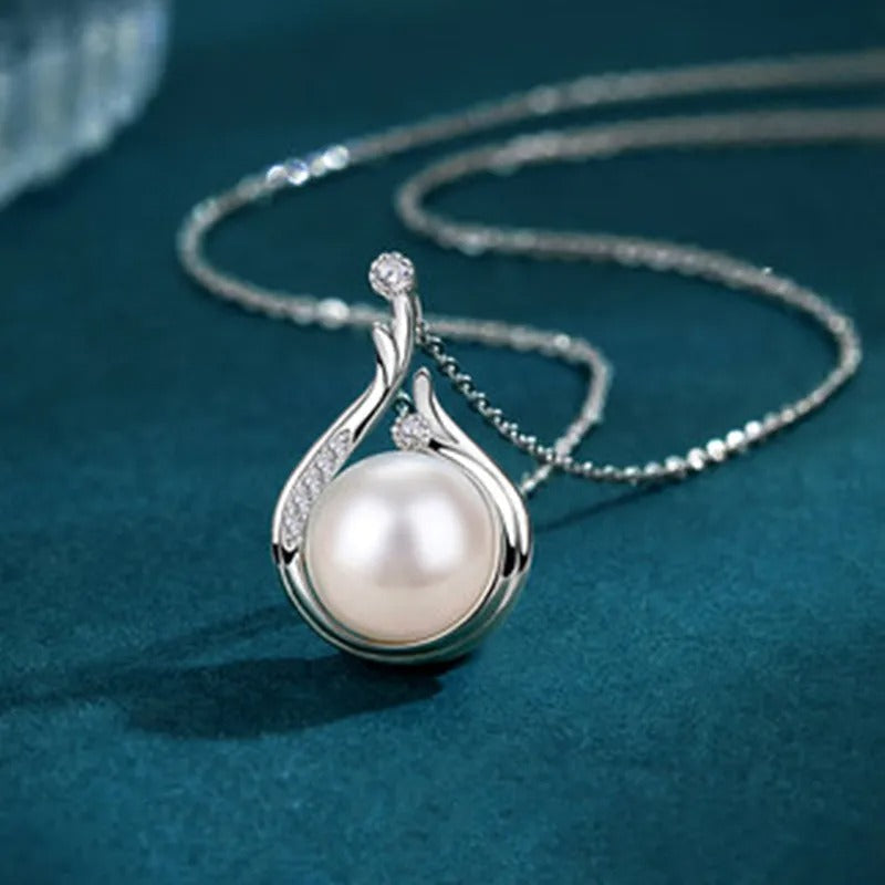 Collana Vintage in Argento con Perla a Goccia - Emma e Gemma
