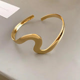 Bracciale Aperto a Cuff in Oro Classico - Emma e Gemma