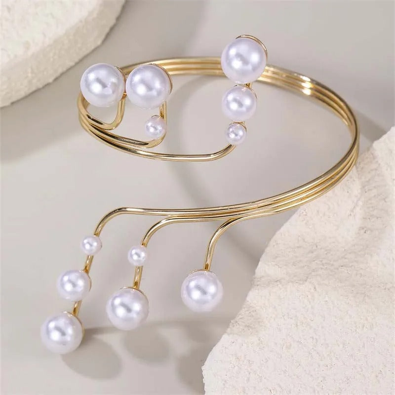 Bracciale Vintage in Oro e Perle Cascanti - Emma e Gemma