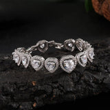 Bracciale Charm a Cuore Scintillante Argento - Emma e Gemma