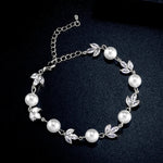 Bracciale in Cristallo Argento e Perle - Emma e Gemma