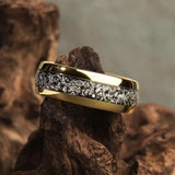 Anello Dichiarativo con Incastonatura in Oro Scintillante - Emma e Gemma