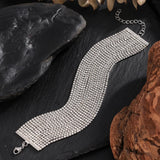Bracciale Vintage in Argento con Frange di Strass - Emma e Gemma