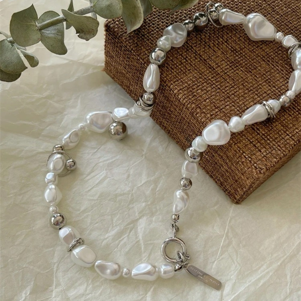 Collana Vintage in Perle e Perline d'Argento - Emma e Gemma