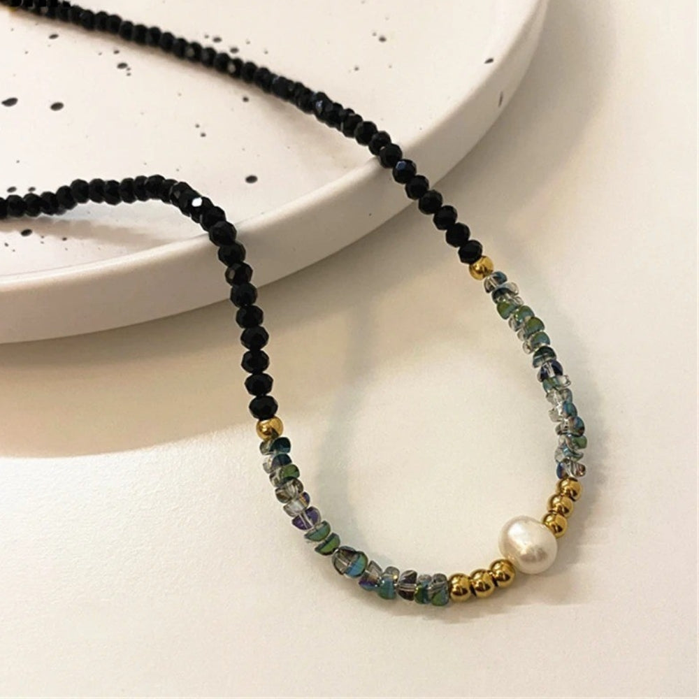 Collana di Perle e Perline Nere - Emma e Gemma