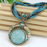Collana Bohemien in Pietra Blu Vintage - Emma e Gemma