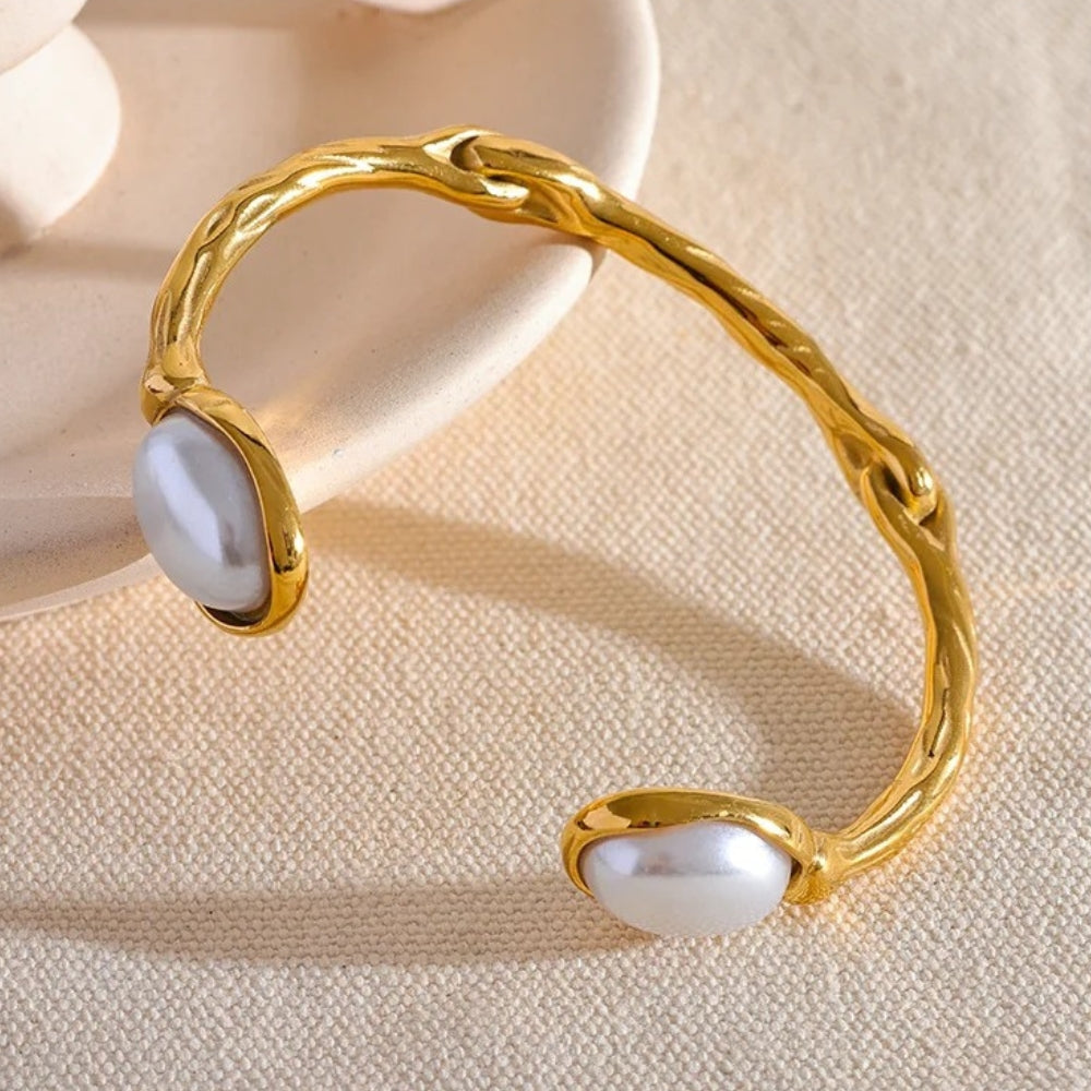 Bracciale Vintage in Perle Bianche - Emma e Gemma