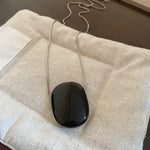 Collana in Argento Classico con Pietra Nera - Emma e Gemma