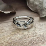 Anello in Argento con Fiore Colibrì Vintage - Emma e Gemma