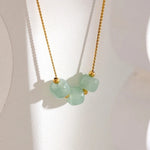 Collana Vintage in Oro con Pietra Verde Chiaro - Emma e Gemma