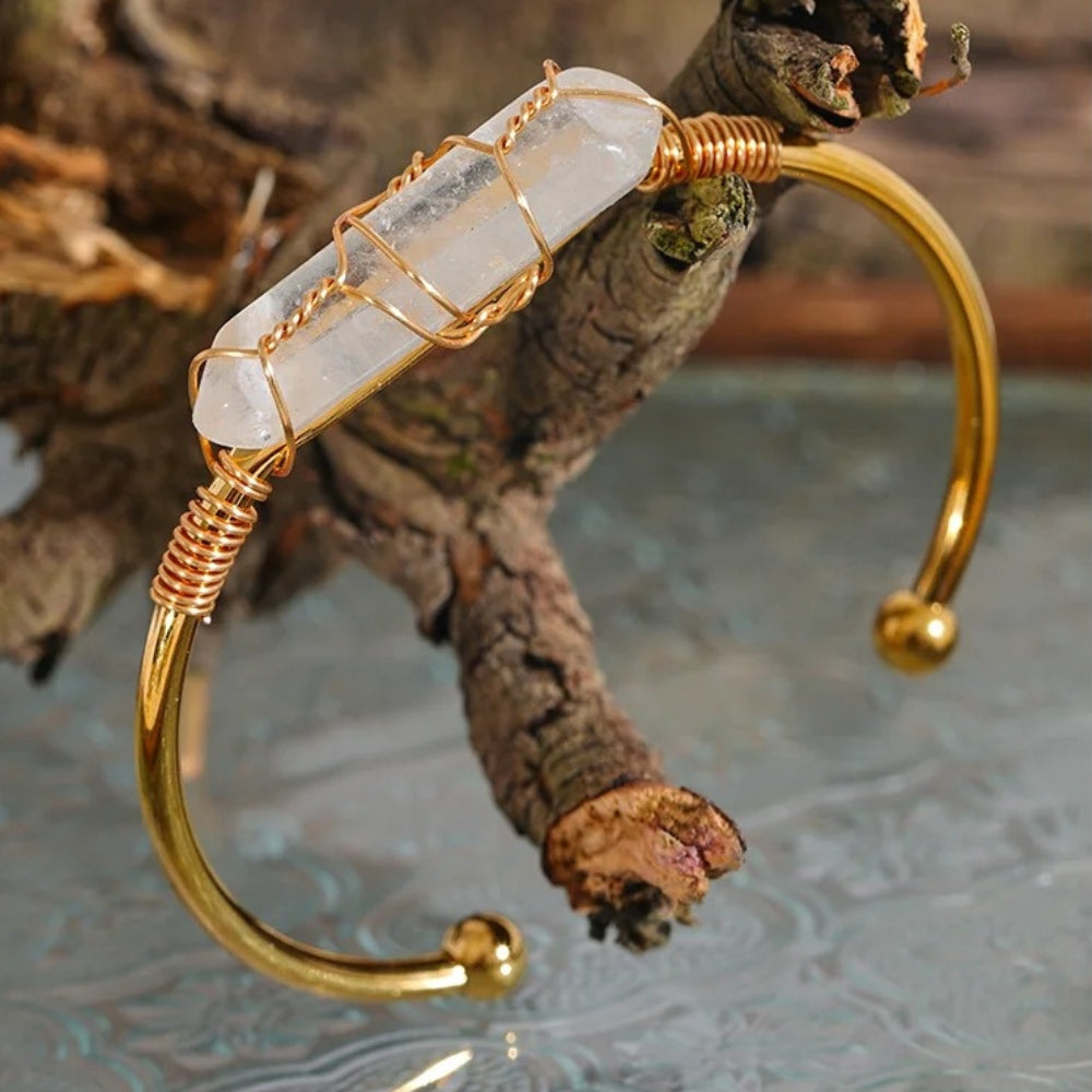 Bracciale in Cristallo Avvolto in Filo d'Oro Vintage - Emma e Gemma