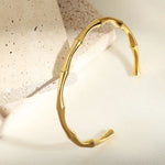 Bracciale Cuff in Bambù Dorato Vintage - Emma e Gemma