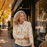Soledad | Cardigan a maglia con delicate viti floreali