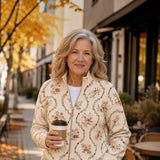 Soledad | Cardigan a maglia con delicate viti floreali