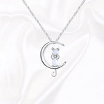 Collana a Mezza Luna con Pietra di Luna e Gatto, immagine 3 - Emma e Gemma