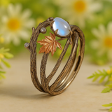 Anello in Pietra di Luna Naturale, immagine 5 - Emma e Gemma