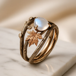 Anello in Pietra di Luna Naturale, immagine 4 - Emma e Gemma