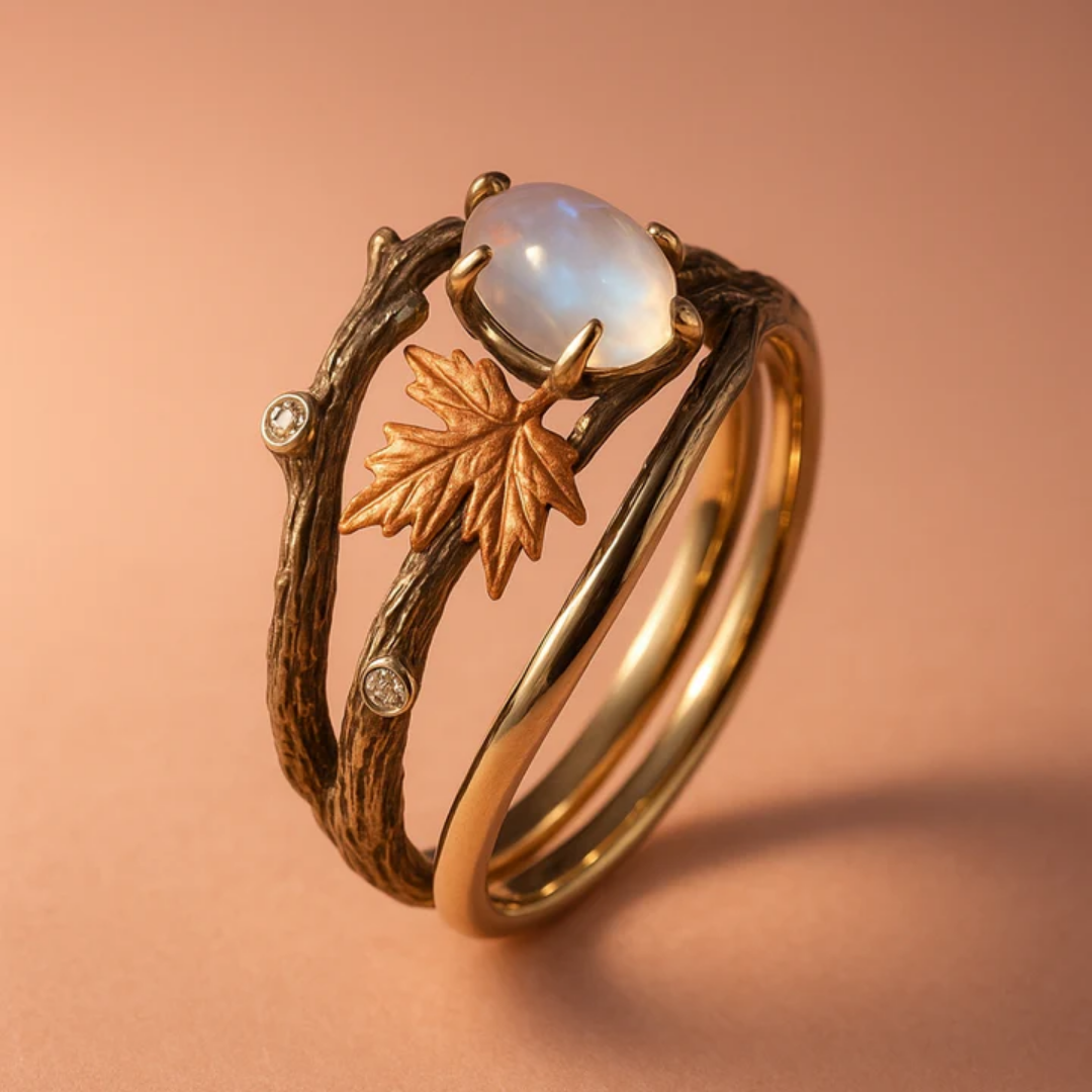 Anello in Pietra di Luna Naturale, immagine 3 - Kaja i Maja