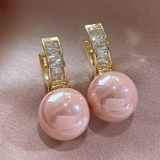 Orecchini in Oro con Zirconia Rosa