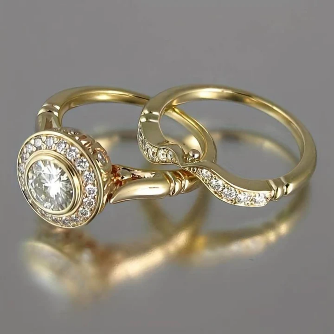 Anello Vintage in Oro e Zirconia - Emma e Gemma