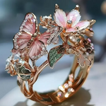 Anello in Zirconia Farfalla Naturale - Emma e Gemma