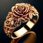 Anello Fiore Dorato - Emma e Gemma