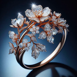 Anello Fiore di Cristallo Luminoso - Emma e Gemma