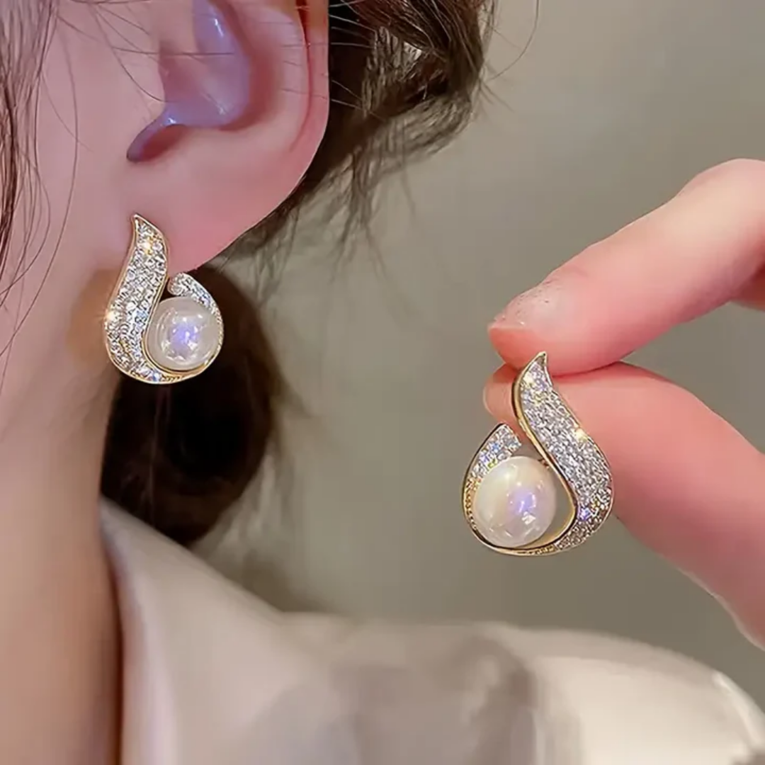 Orecchini in Zirconia Perlata - Emma e Gemma