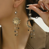 Orecchini Vintage Pendenti Sole e Luna - Emma e Gemma