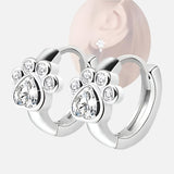 Orecchini Huggie a forma di zampa con Zirconia scintillante - Emma e Gemma
