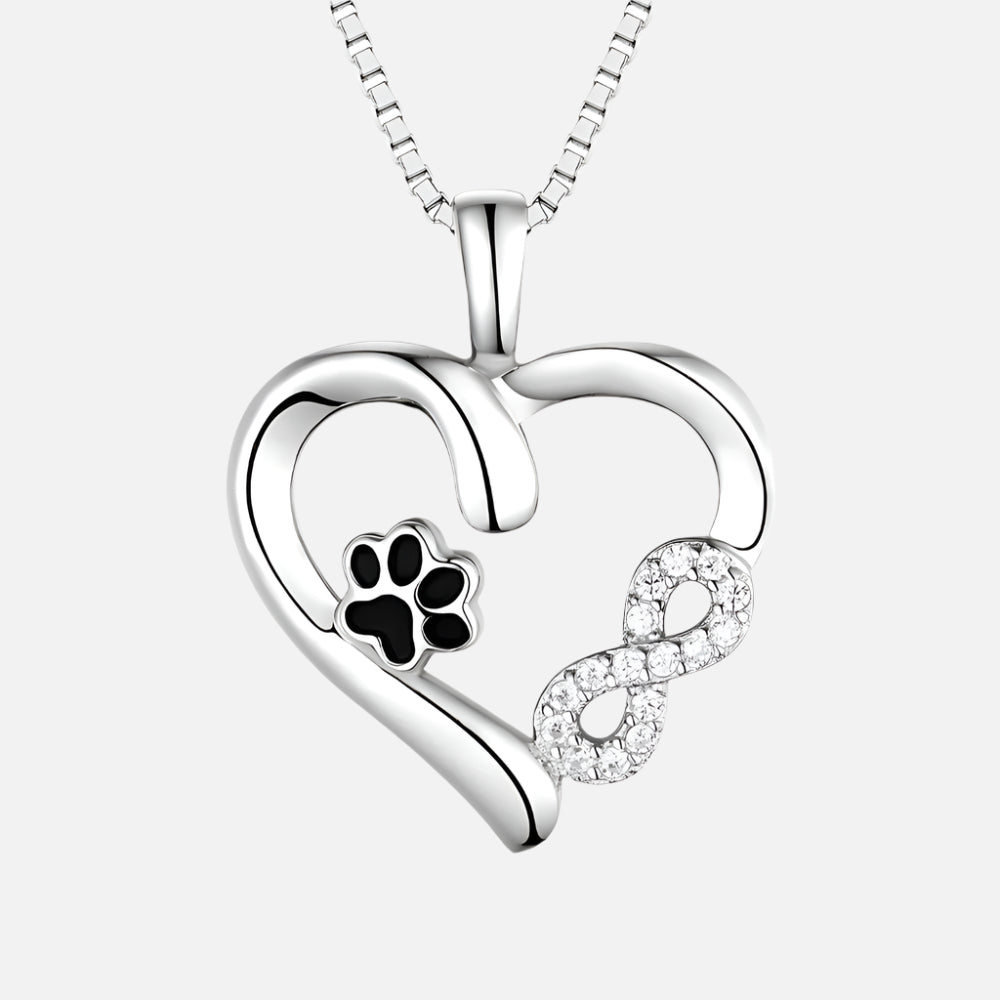 Collana con Zampa e Cuore con Charm dell'Infinito, immagine 2 - Emma e Gemma