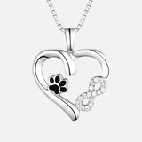 Collana con Zampa e Cuore con Charm dell'Infinito, immagine 2 - Emma e Gemma