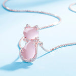 Collana con Gatto Rosa Incantevole, immagine 2 - Emma e Gemma