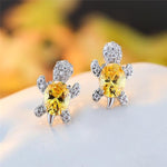 Orecchini a Forma di Tartaruga Marina in Zirconio e Argento, immagine 9 - Emma e Gemma