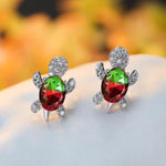 Orecchini a Forma di Tartaruga Marina in Zirconio e Argento, immagine 11 - Emma e Gemma