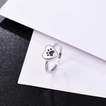 Anello Urna a Stampa di Zampa a Cuore – Gioielli di Cremazione in Memoria dell'Animale, immagine 4 - Emma e Gemma