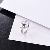 Anello Urna a Stampa di Zampa a Cuore – Gioielli di Cremazione in Memoria dell'Animale, immagine 4 - Emma e Gemma