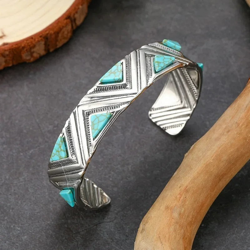 Bracciale Vintage Bohemien Tribale in Turchese - Kaja i Maja